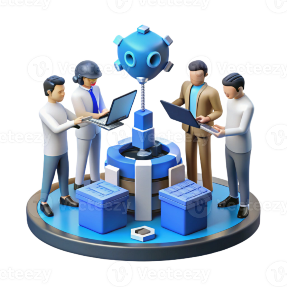 Team Collaboration Around Centralized Data System png