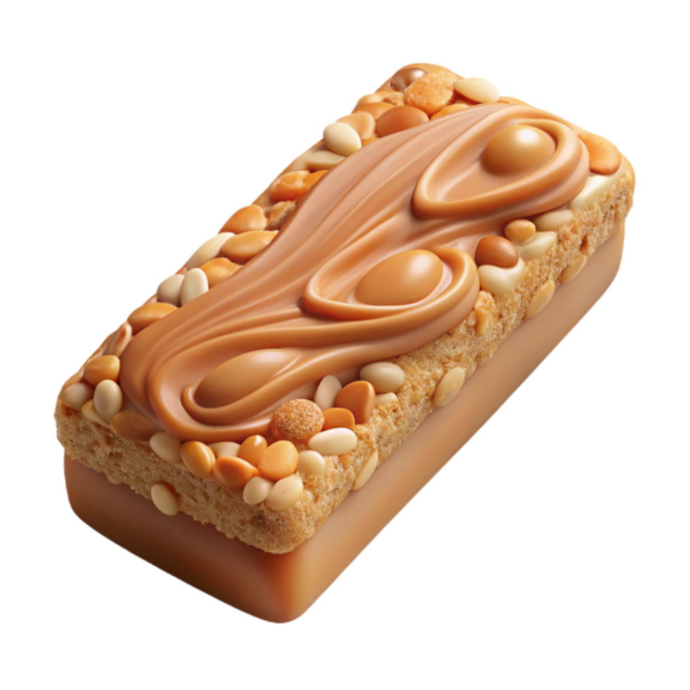 Caramel Nut Crunch Bar Creamy Caramel, Toasted Nuts, Crispy Biscuit png