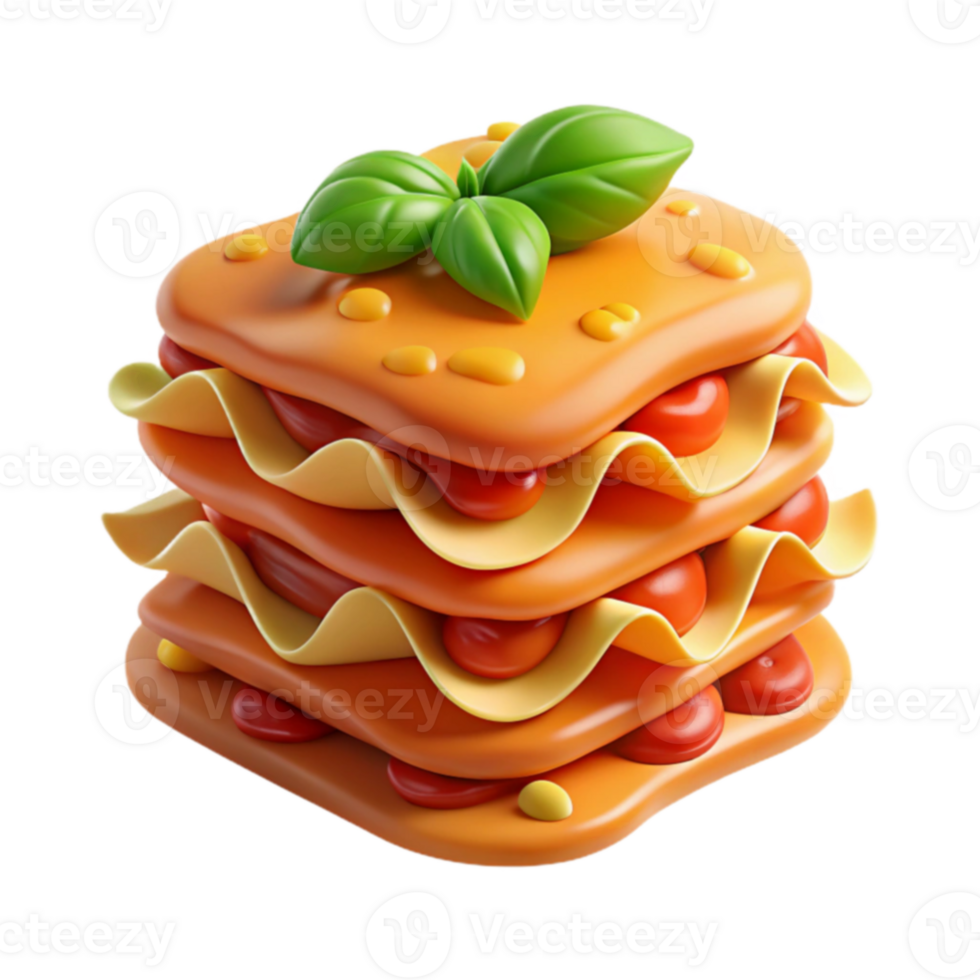 Layered Pasta Dish with Cheese and Sauce png