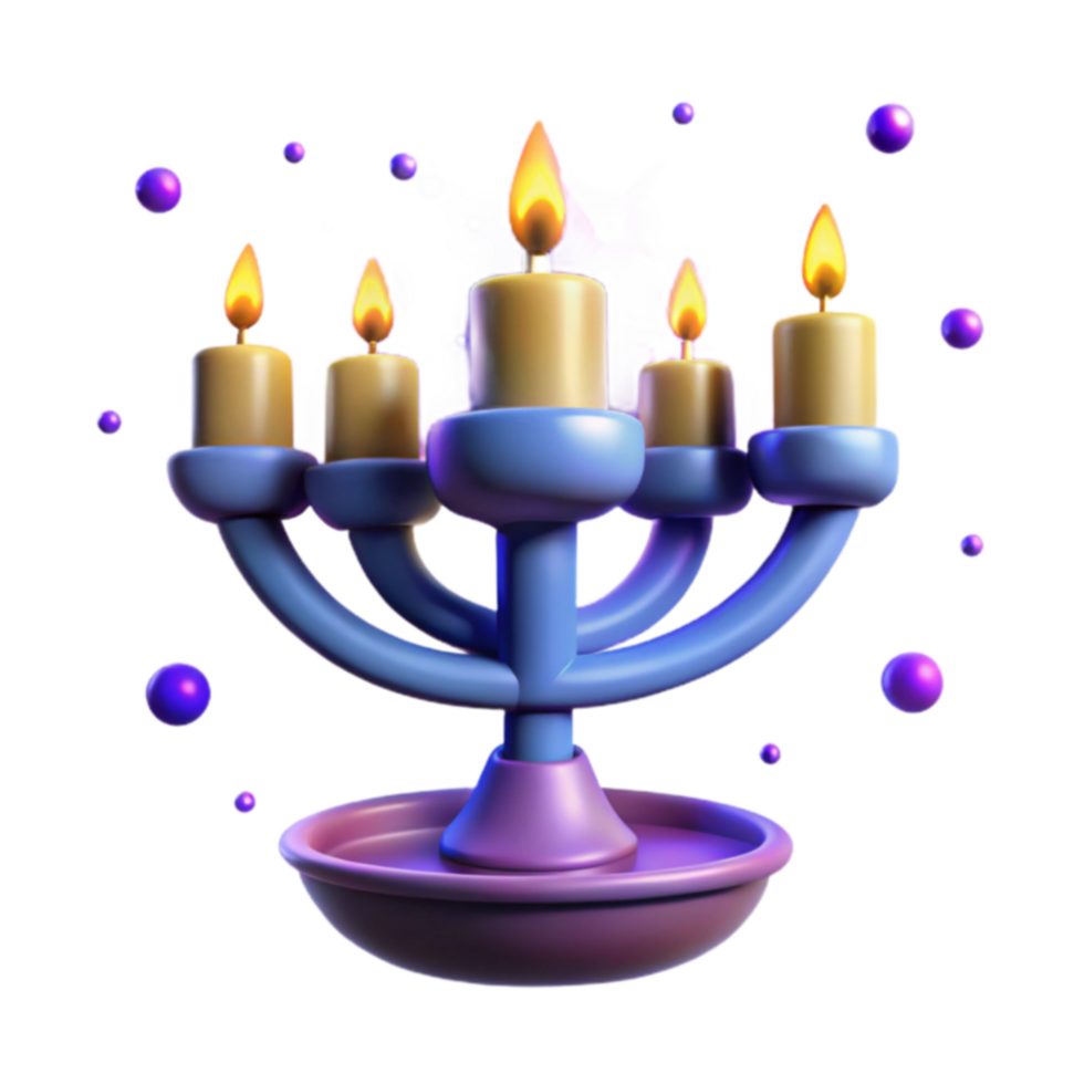 Magical Candlelight Enchanting 3D Candelabra png