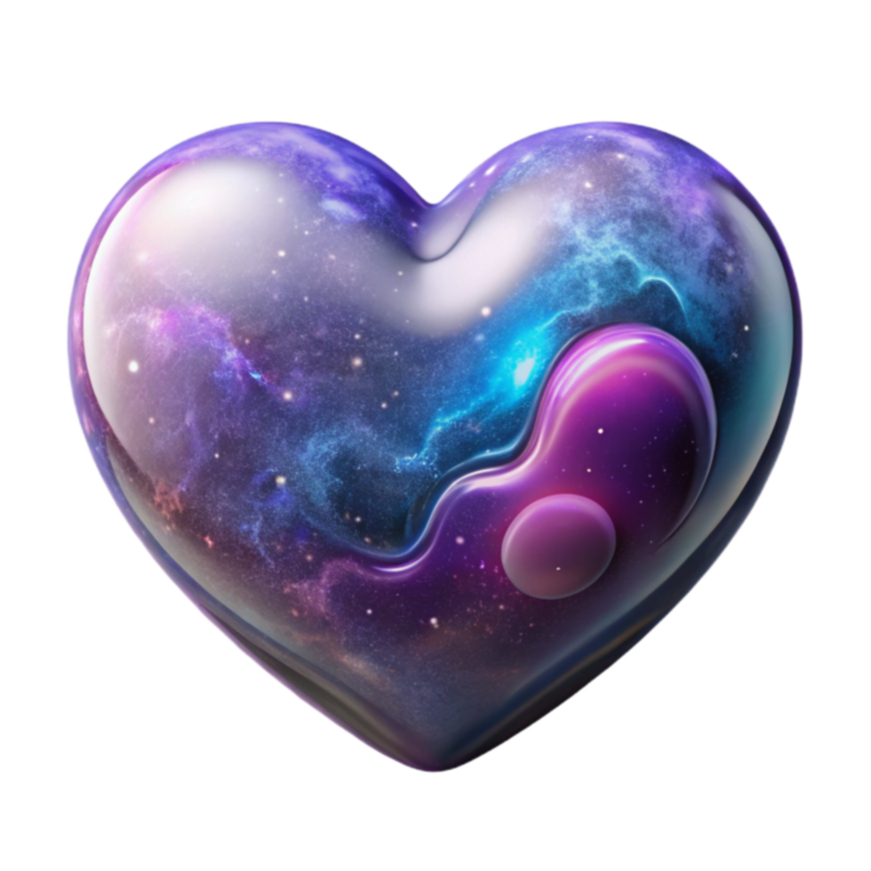 Cosmic Heart Nebula Galaxy Art png