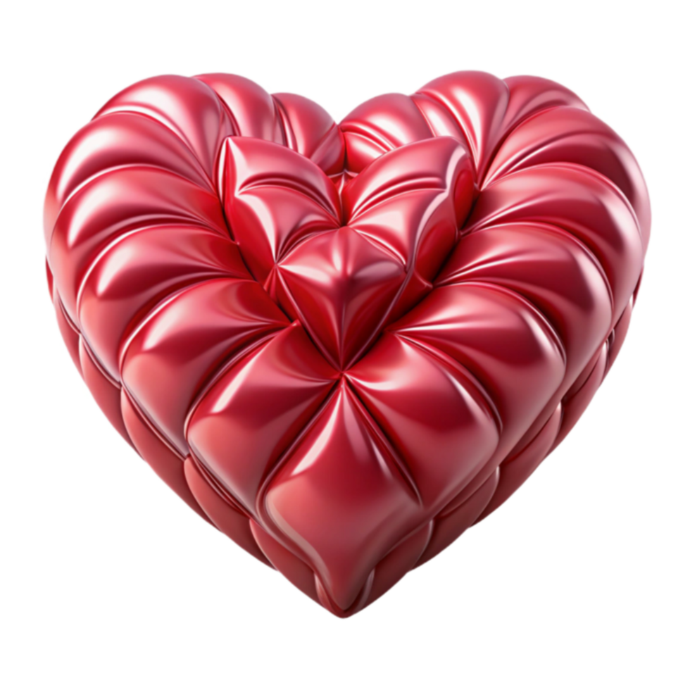 3D Render of Abstract Red Heart png