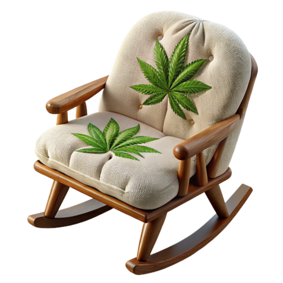 Relaxing with Cannabis A Rocking Chair Design png
