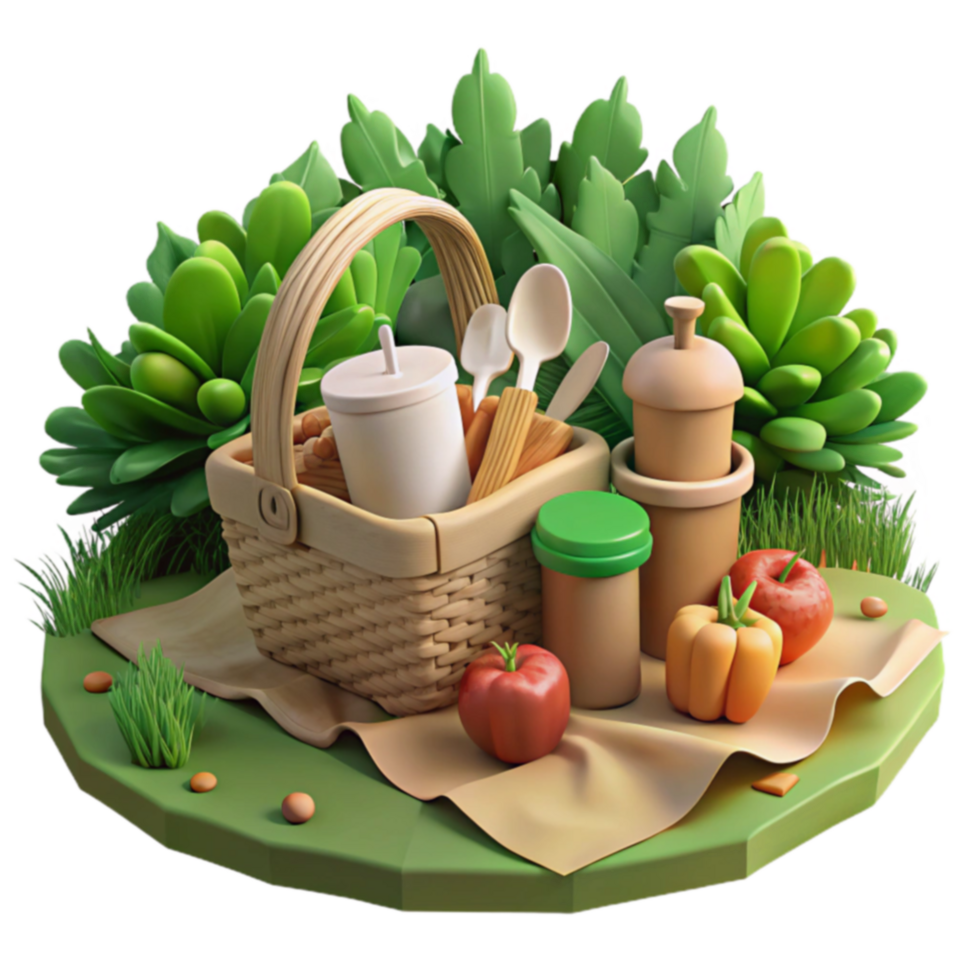 Summer Picnic Basket Food, Outdoors, Relaxation, Fun png