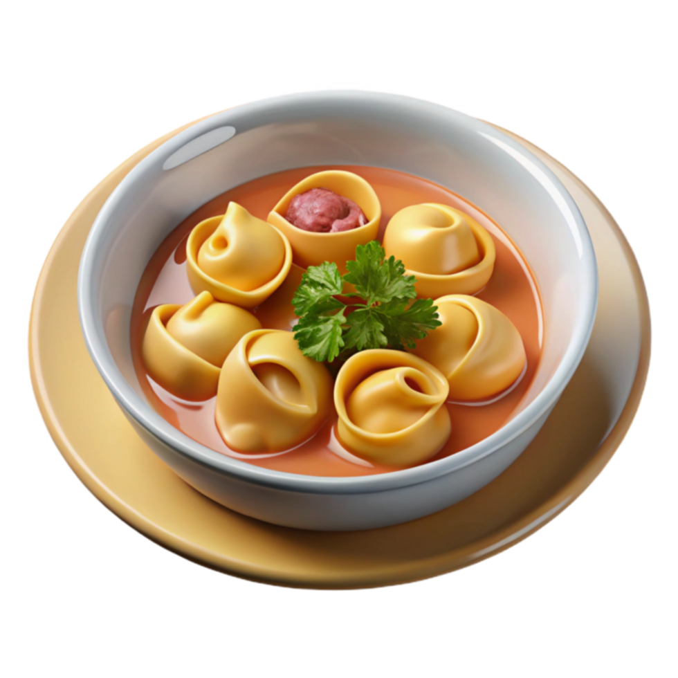 Delicious Tortellini in Tomato Broth png