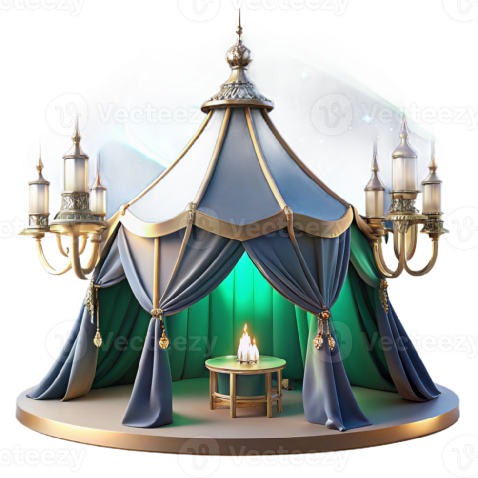 Enchanted Tent Mystical Night Scene with Candles png