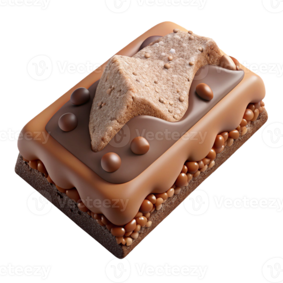 Decadent Chocolate Caramel Cookie Bar Layers of Sweetness png