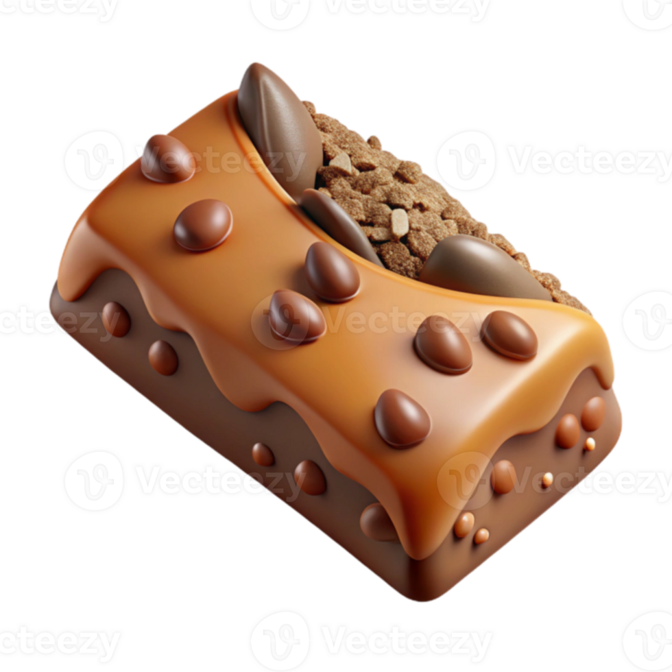 Caramel Chocolate Crisp Bar Delicious Treat png