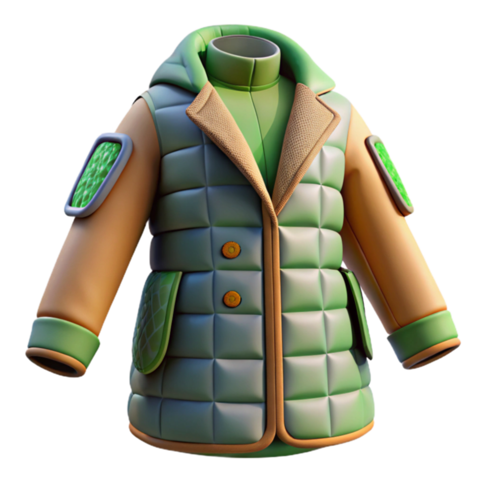 Kids' Quilted Puffer Jacket with Hooded Design png