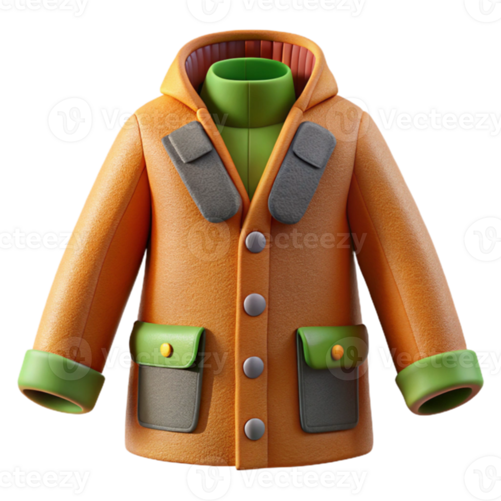 Cozy Hooded Jacket Autumn Winter Fashion png