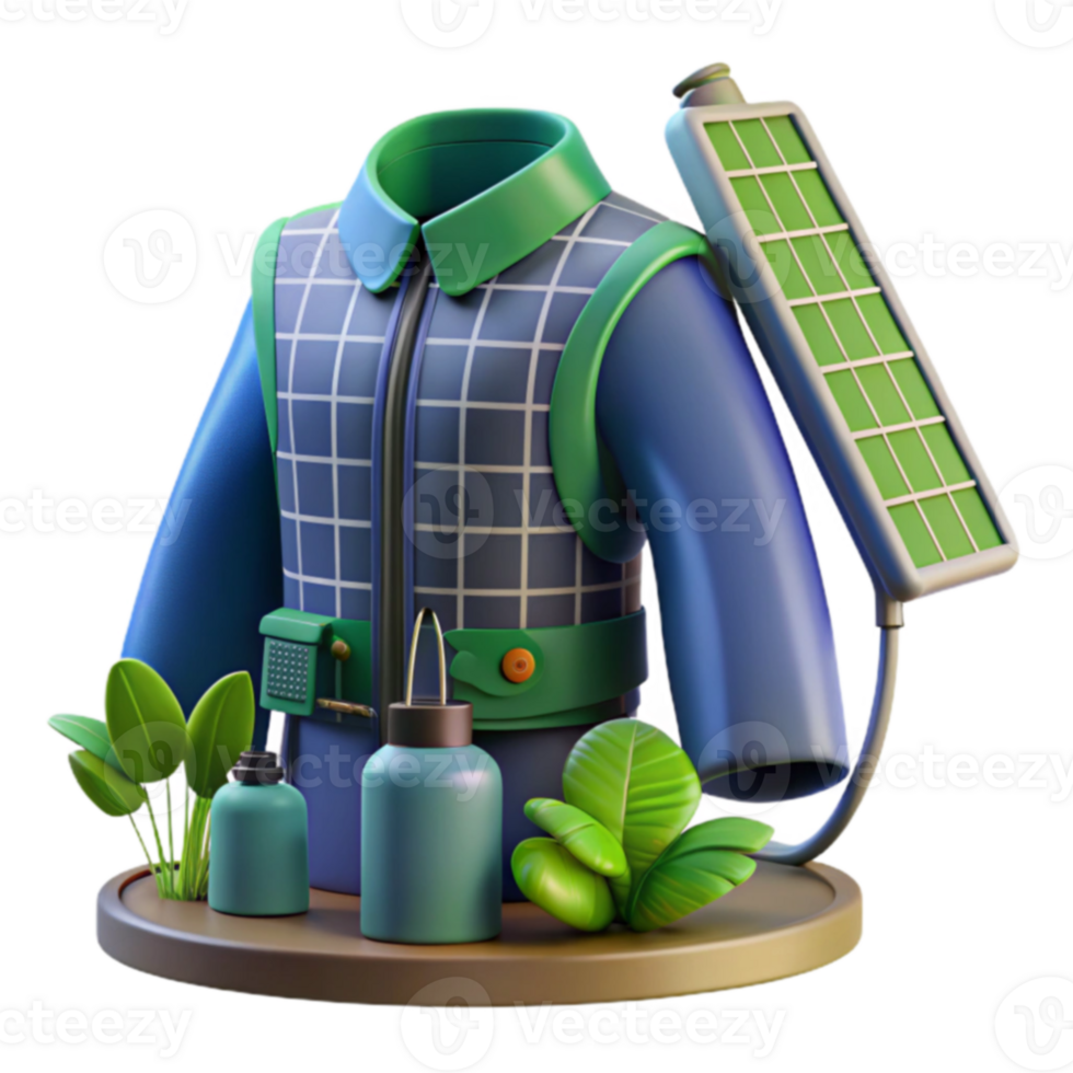 Solar-Powered Jacket Sustainable Clothing for the Future png