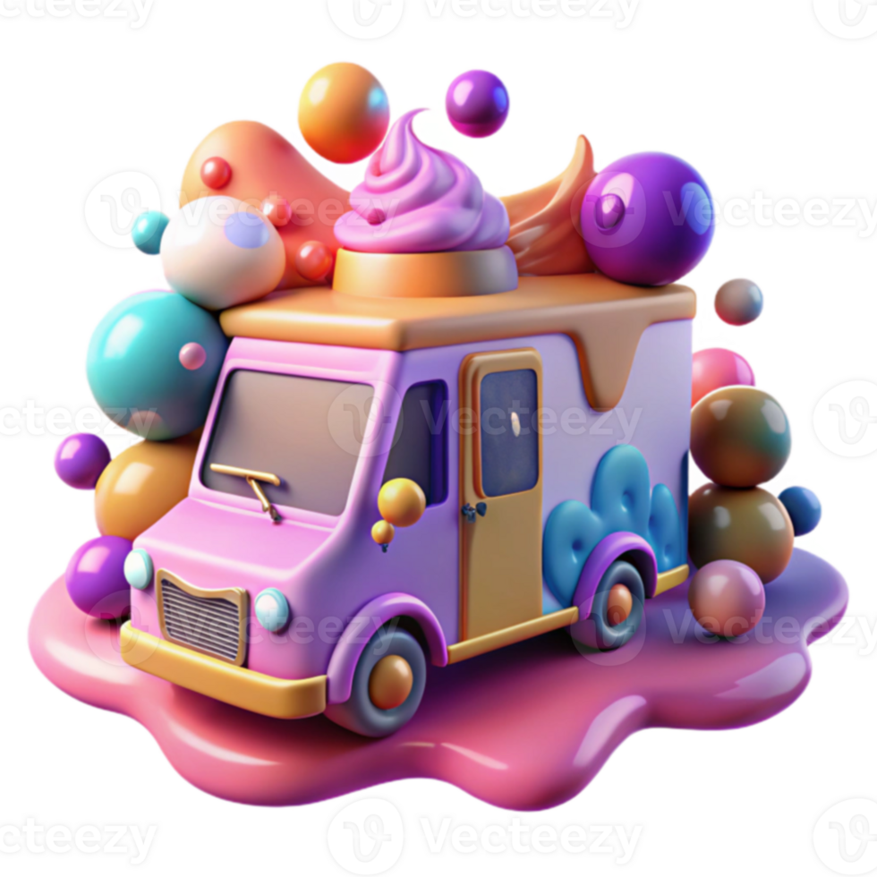Sweet Treats Mobile 3D Candy Truck png