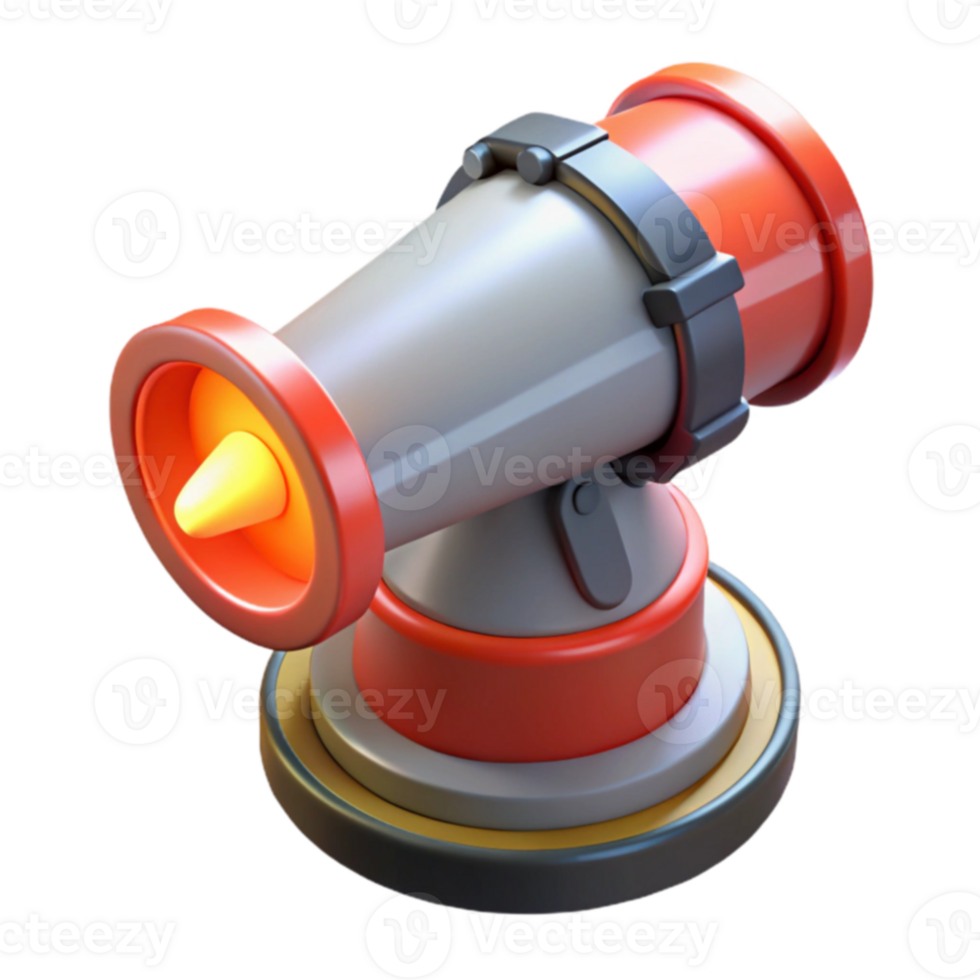3D Model Cartoon Cannon Game Asset png
