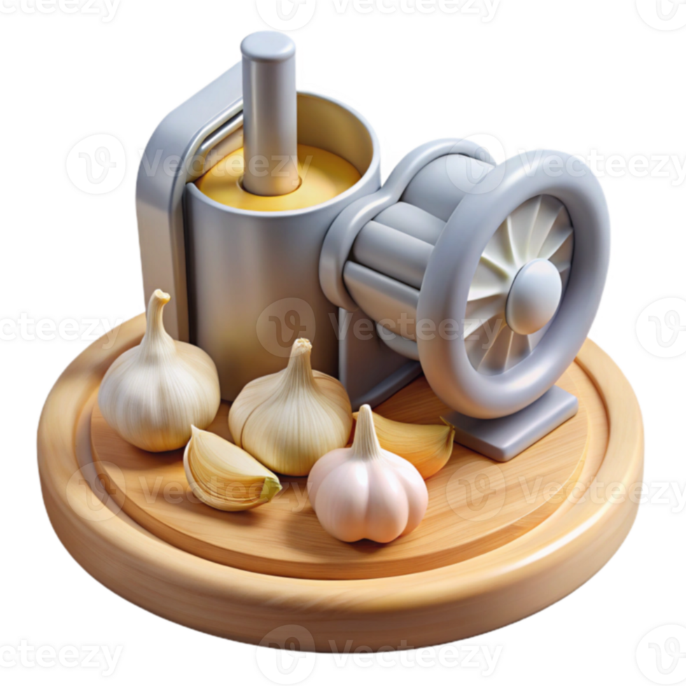 Garlic Press and Mincer Kitchen Tool for Garlic Preparation png