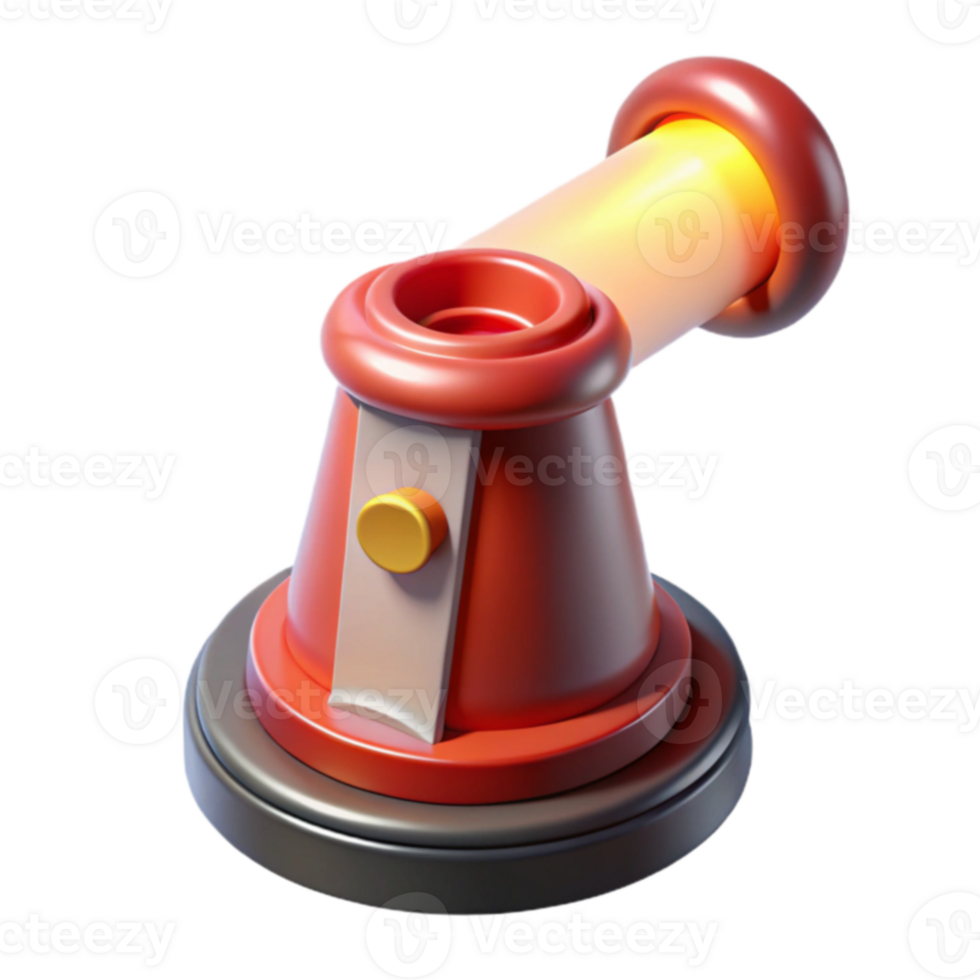3D Render of a Cartoon Style Glowing Device png