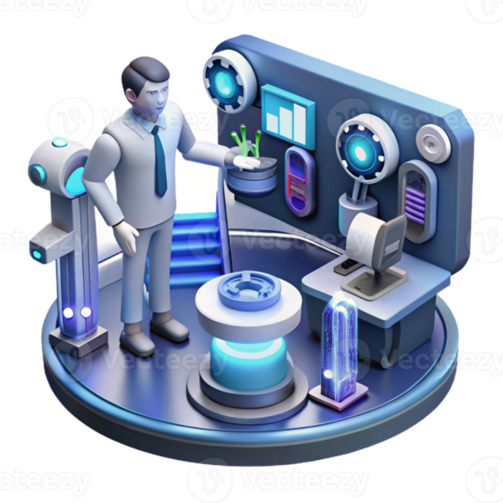 Future Workplace Smart Automation Tech Integration png