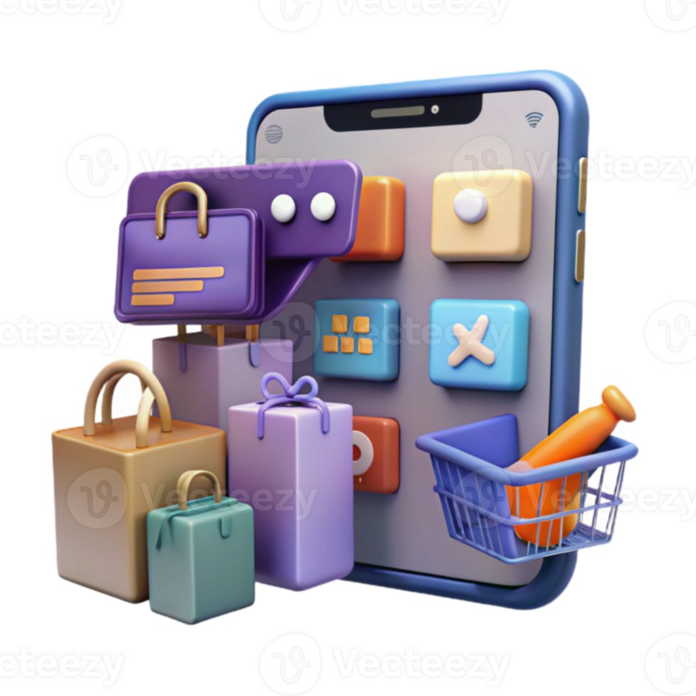 Mobile Shopping Online Retail, eCommerce, App, Packages, Cart png