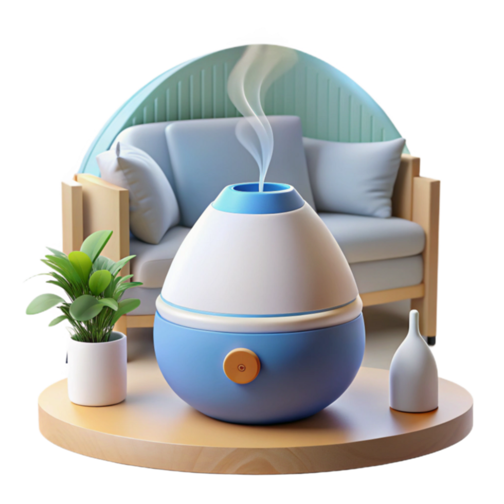 Modern Ultrasonic Cool Mist Humidifier for Home png