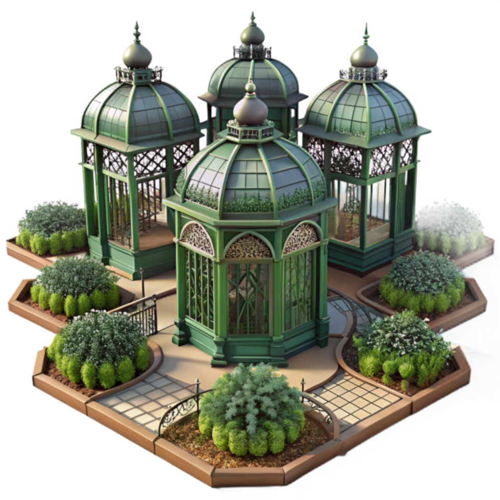 Green Gazebo Garden Oasis Architectural Design png