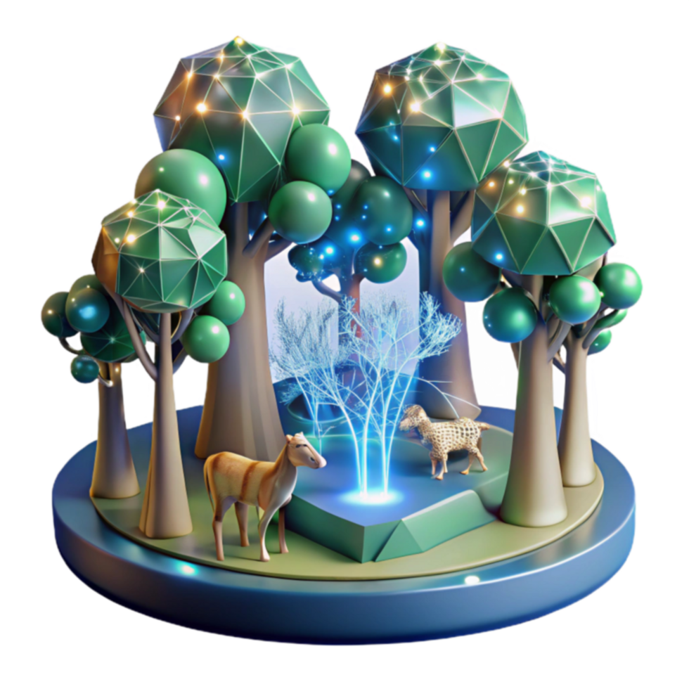 Digital Forest Interactive Ecosystem Visualization png