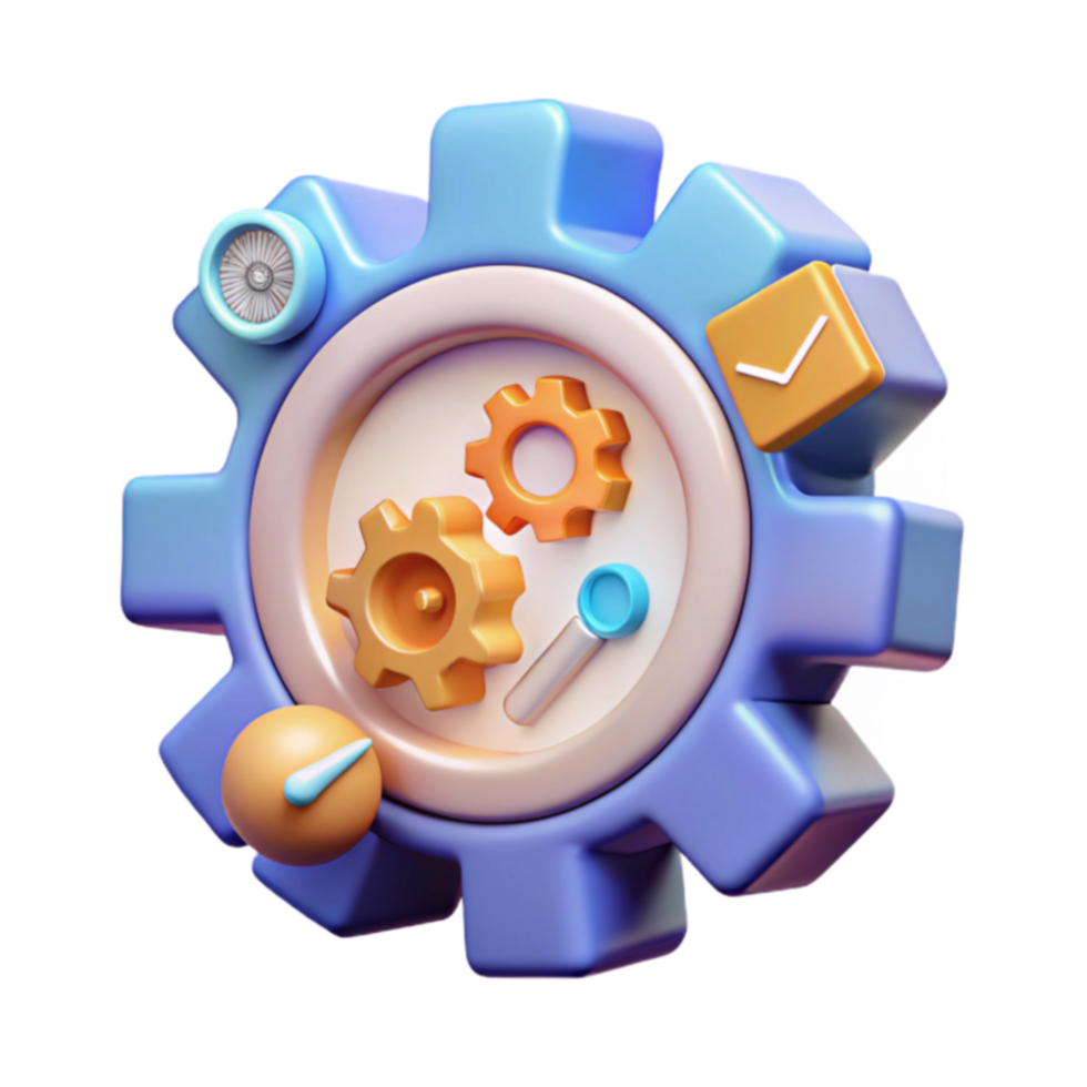 System Optimization Gear Icons, Process Improvement, Efficiency png
