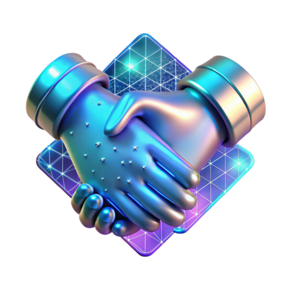 Digital Handshake Collaboration, Partnership, and Networking png
