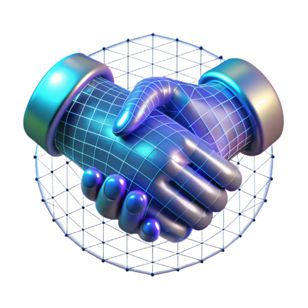 Digital Handshake Global Collaboration Network png