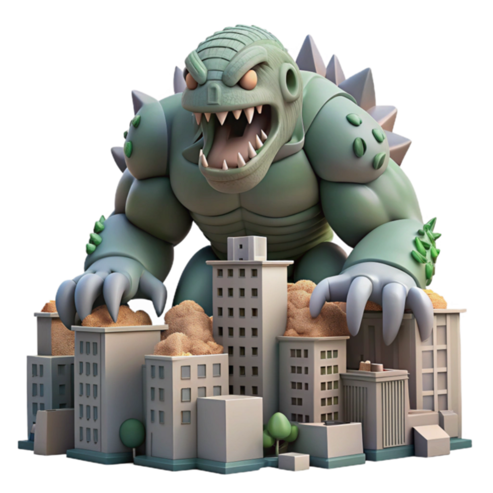 Monster Attack City Destruction Simulation png