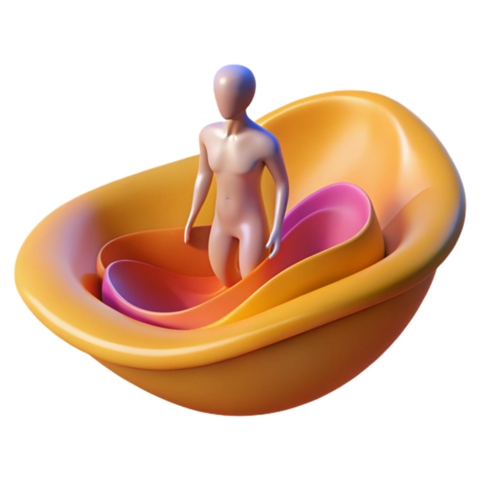 Abstract Figure in Colorful, Nested Forms png