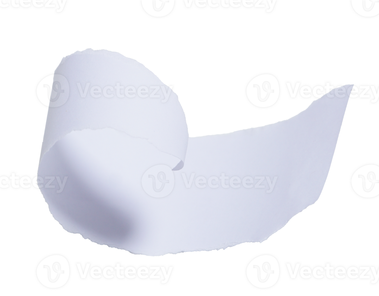 Torn White Paper Sheet on Transparent Background png