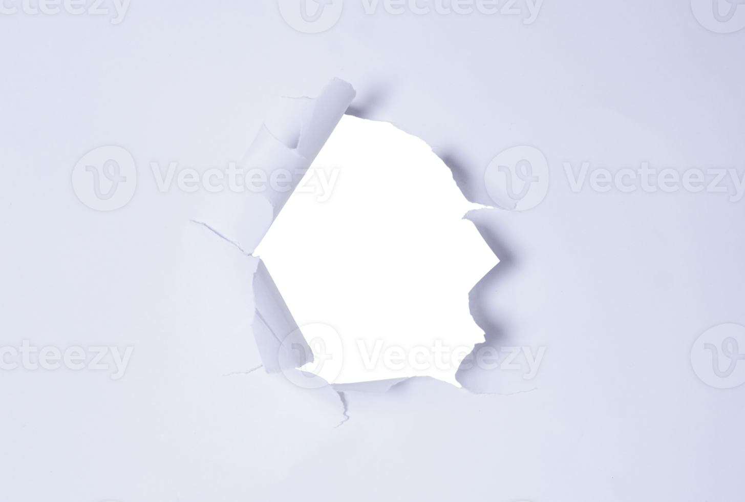 White Torn Sheet of Paper on Transparent Background png