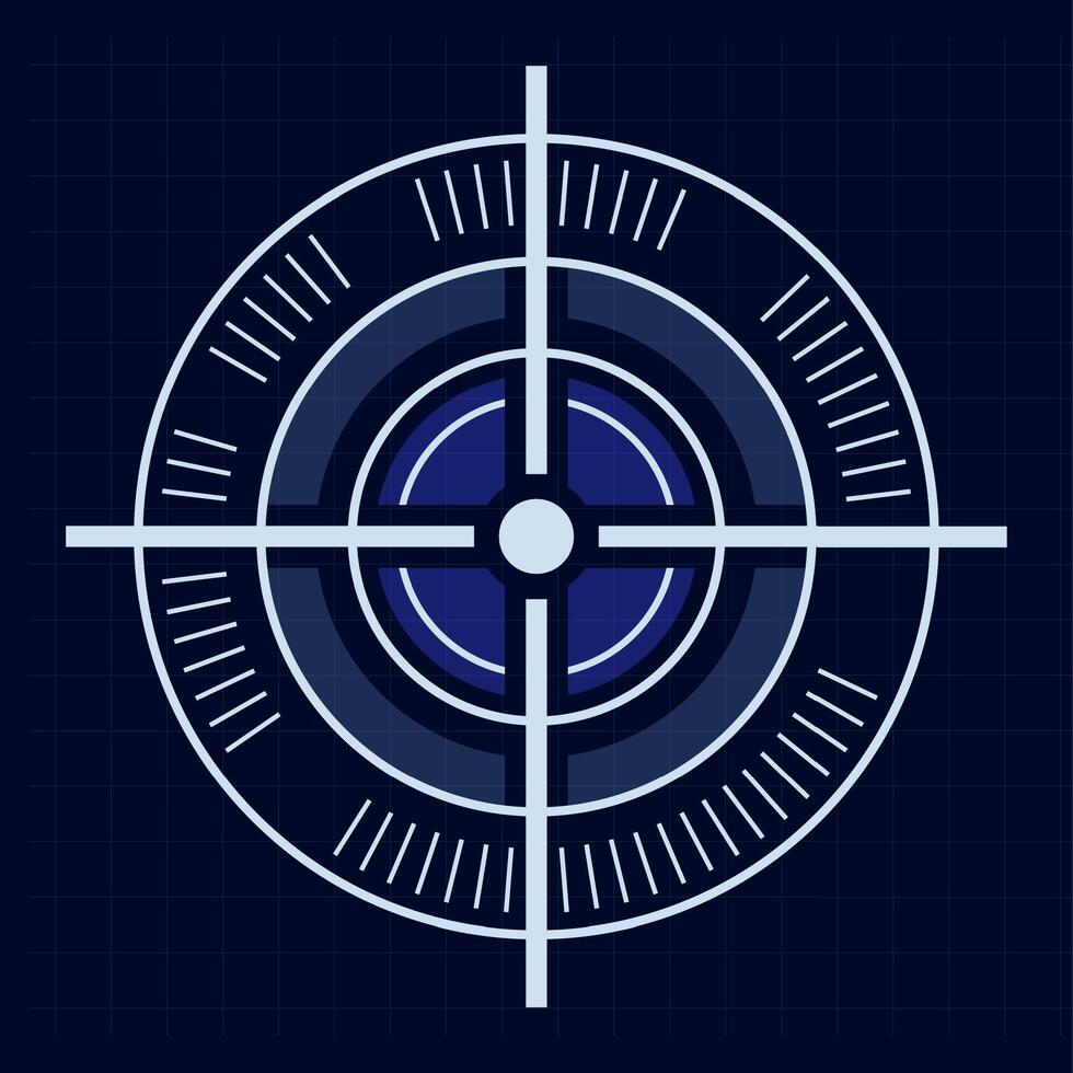 Futuristic hud interface showing loading diagnostic display with digital infographic ui elements is a background illustration on a grid vector