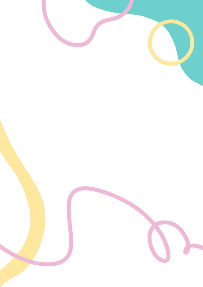 Frame Design with Colorful Shape and Line vector
