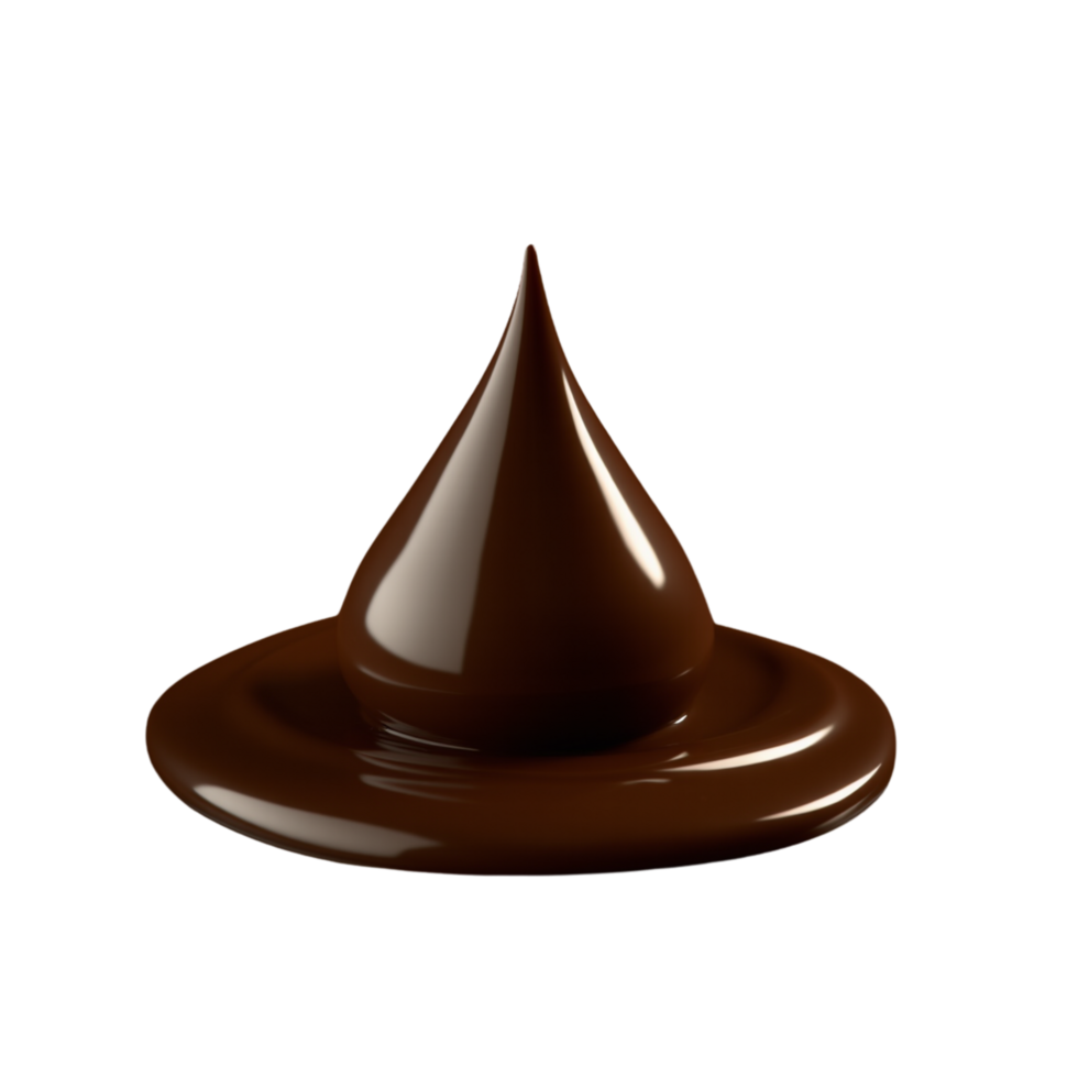 A glossy chocolate substance that appears. png