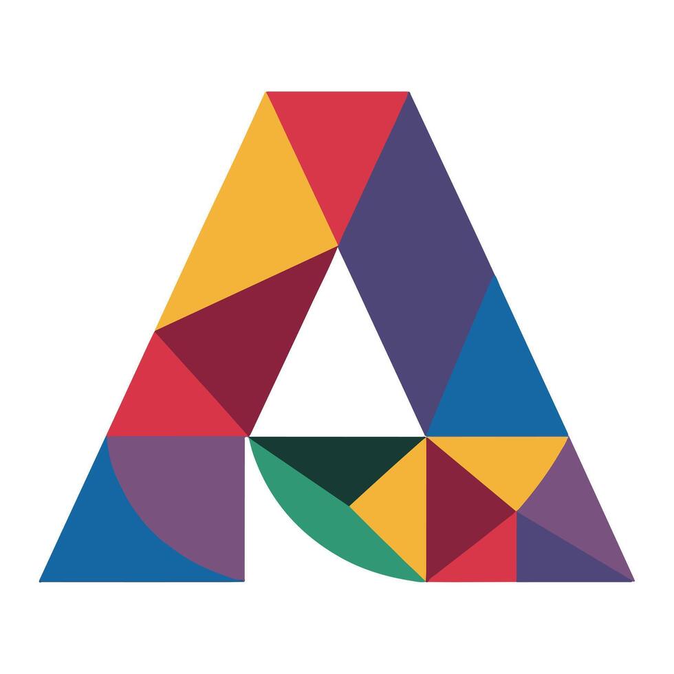 Uniques Letter A Shapes Logo vector