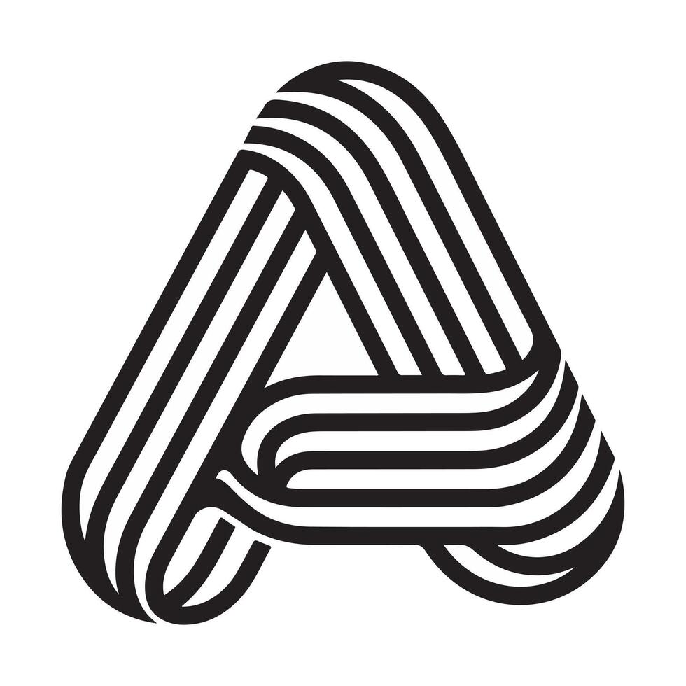 Unique Letter A Shapes Logo vector