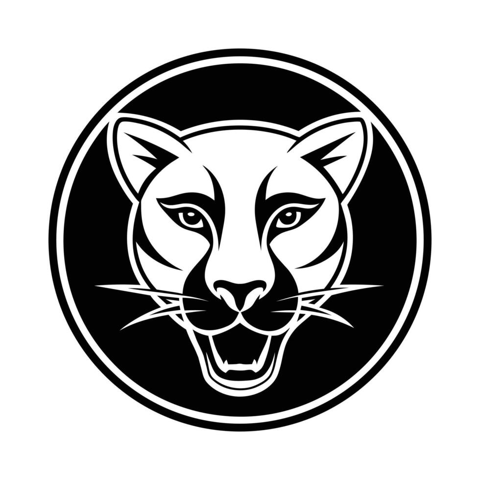Mascot logo of a panther head icon vector