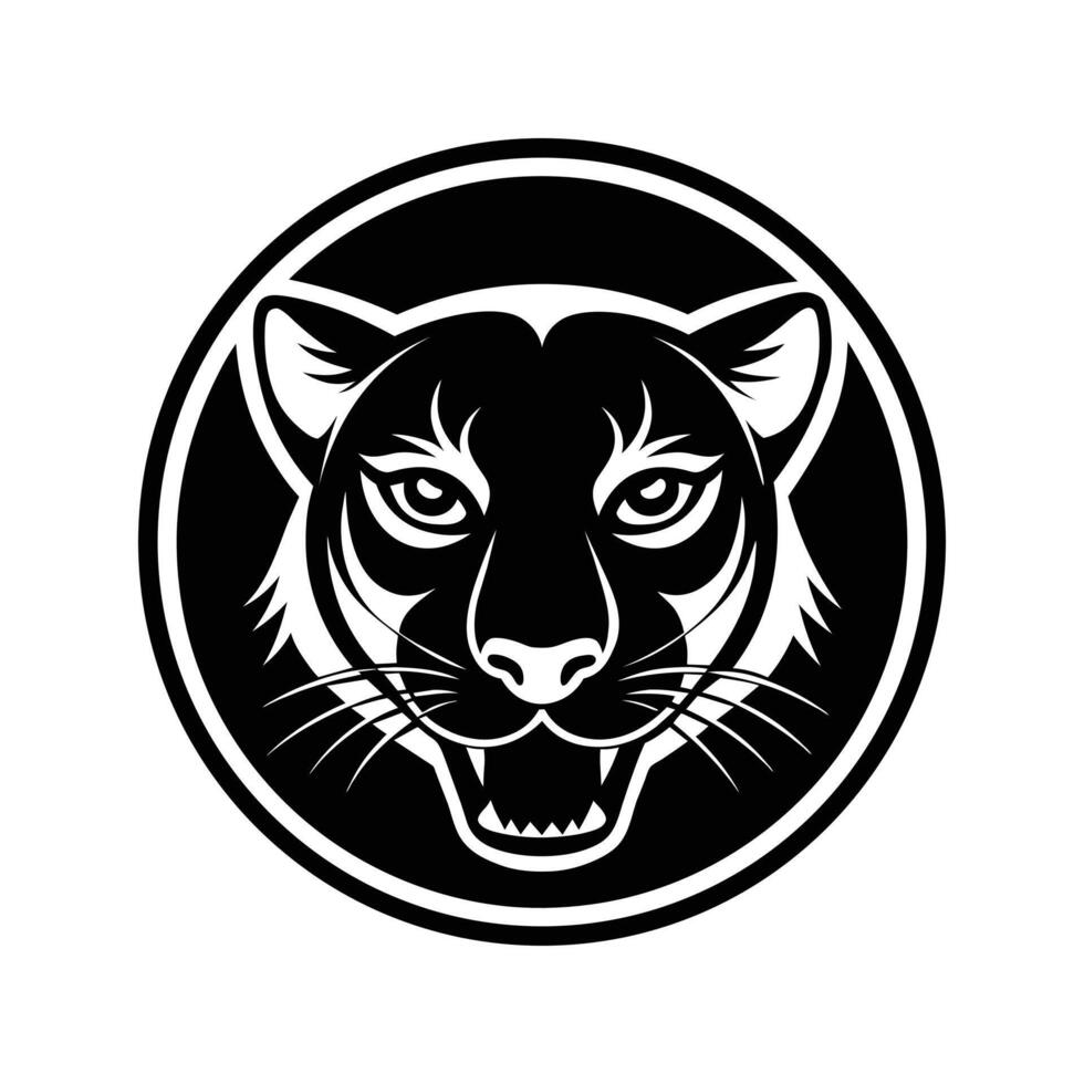 A Mascot logo of a panther head vector