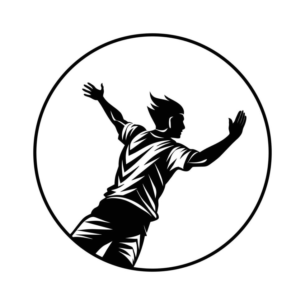 A sport man jumping in circle vector