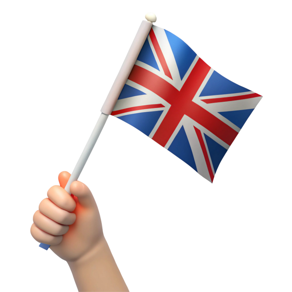 3D Render of a Child's Hand Holding a Small png