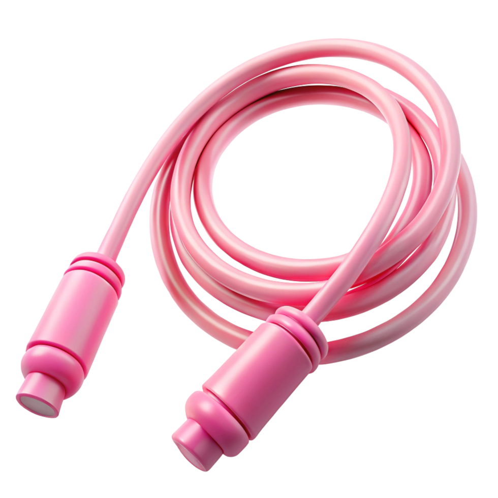 Pink Skipping Rope Realistic 3D Render png