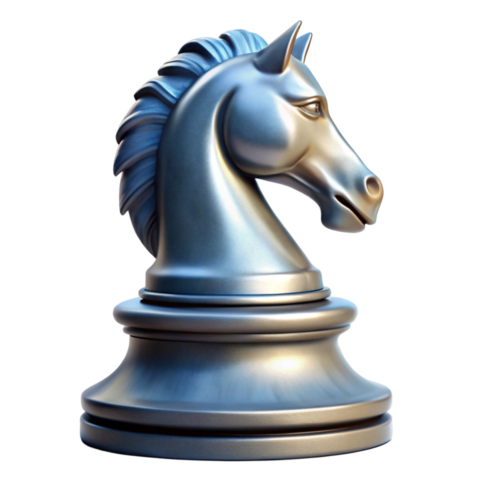 Silver Knight Chess Piece - Strategy, Power png