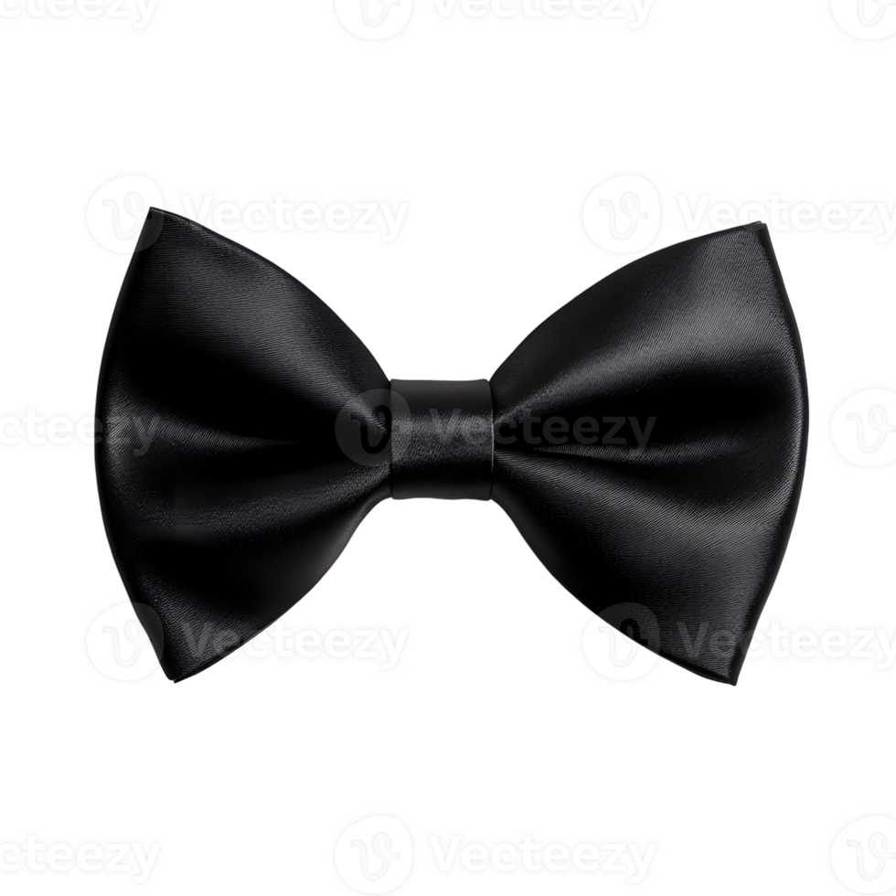 Sleek Black Bow Tie for Grooming Experts png