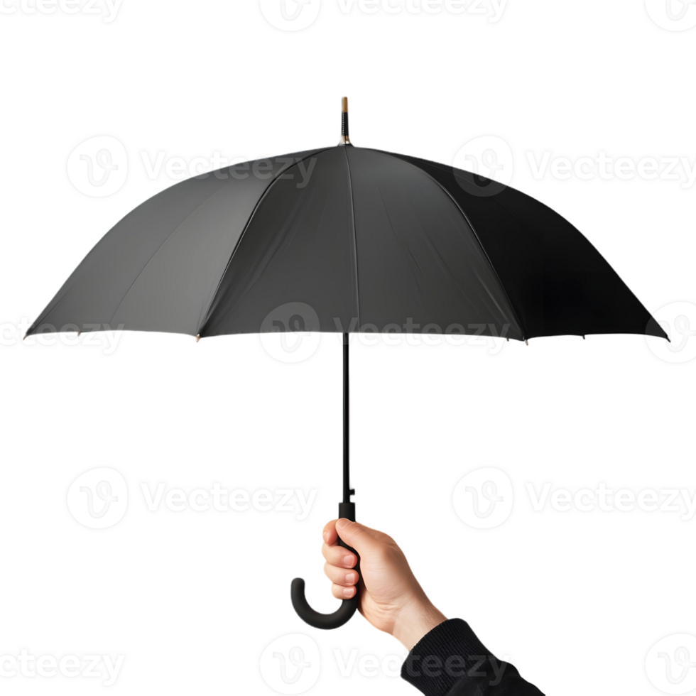 Hand Carrying a Collapsible Rain Umbrella png