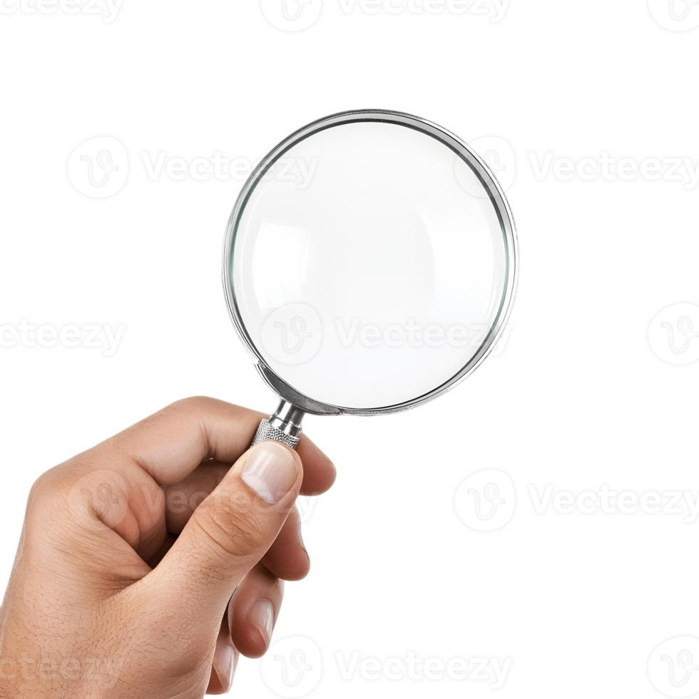 Close Inspection Using a Magnifying Lens png