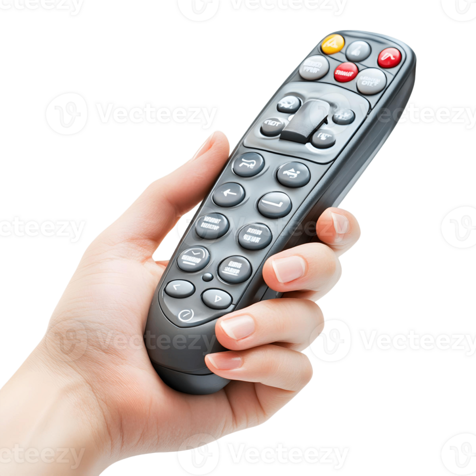 Hand Holding a Sleek Remote Control png