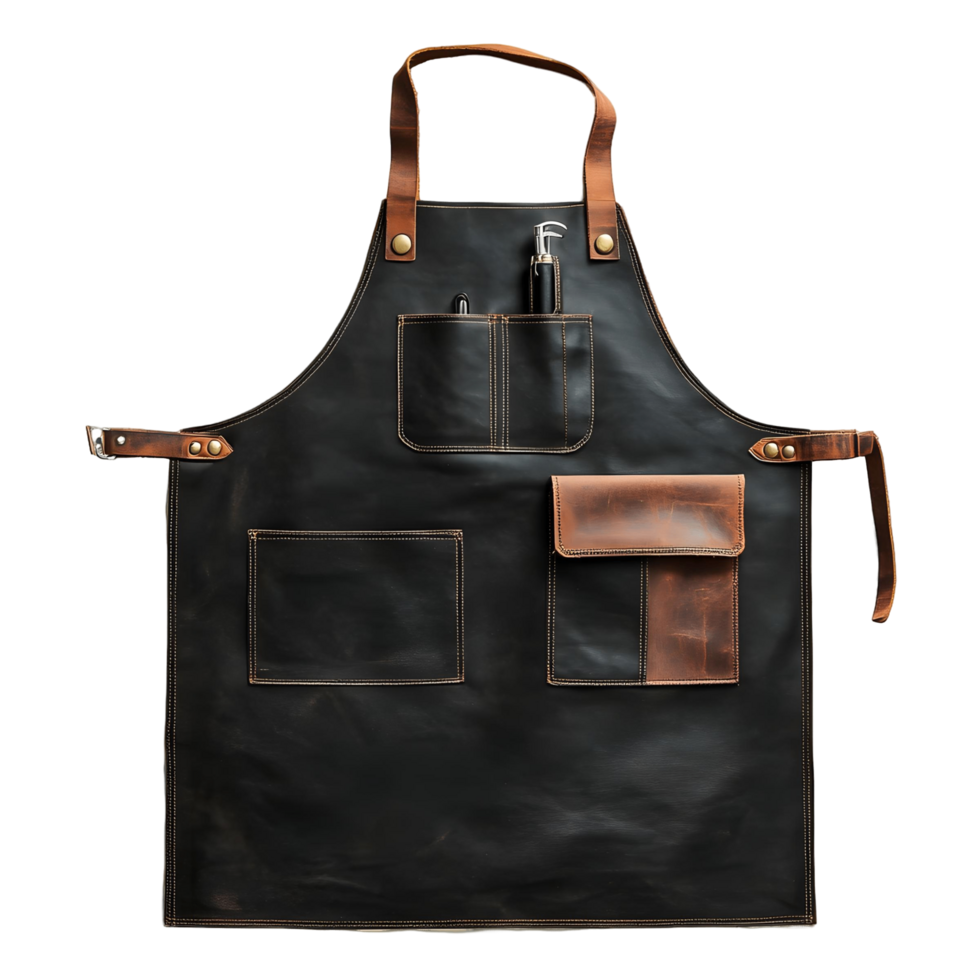 Stylish Leather Work Apron for Barbers png