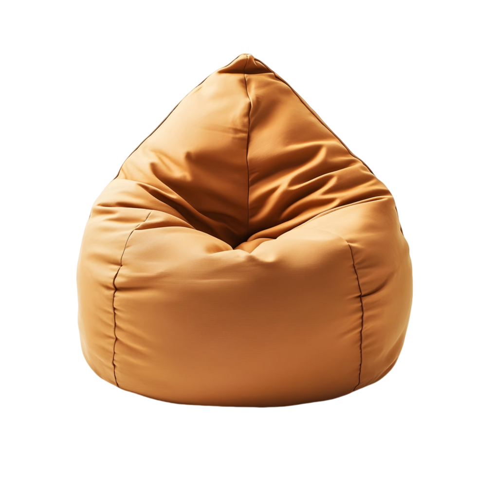 Stylish 3D bean bag chair with a durable fabric texture png
