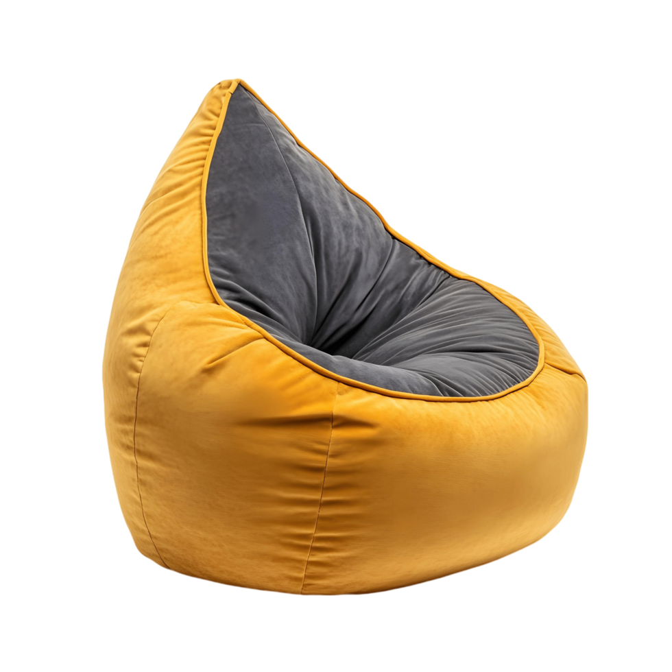 Cozy 3D bean bag chair with a soft, plush surface png