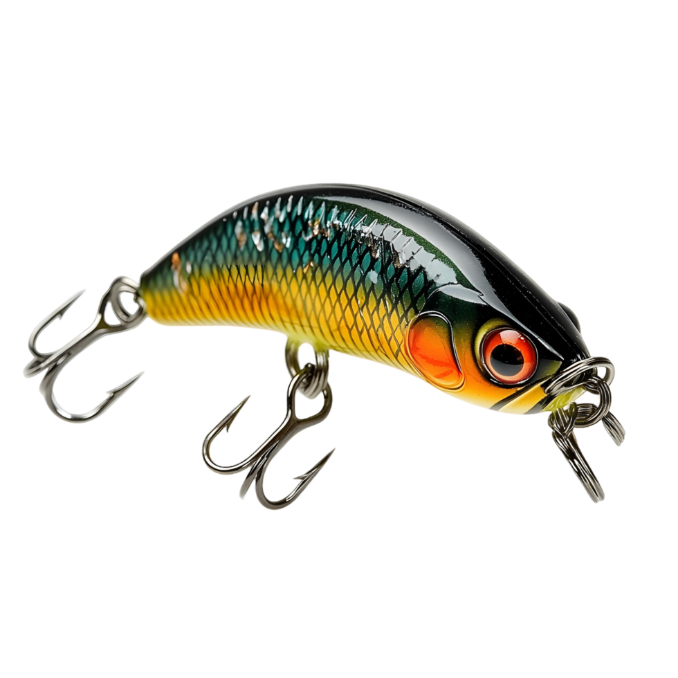 3D crankbait lure designed for deep water fishing png